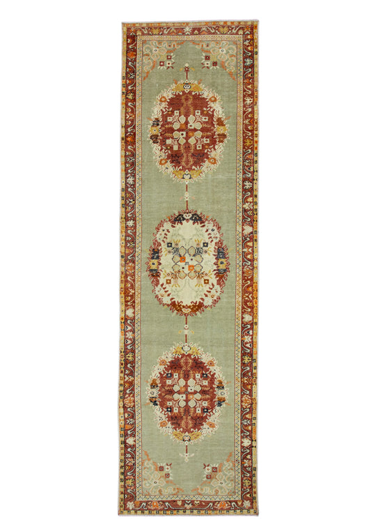 Turkish Vintage Anatolian Runner Rug 3'2" x 11'3" #17112