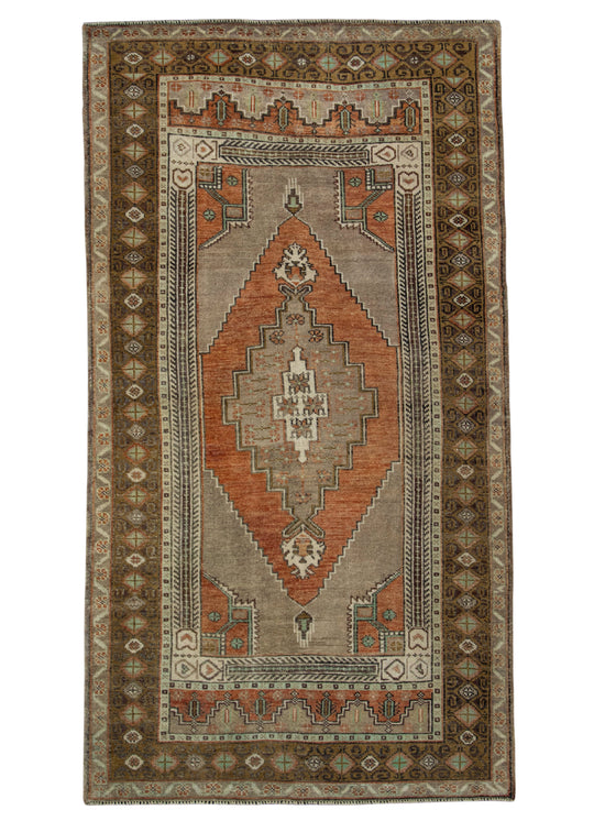 Turkish Vintage Rug 3'7" x 6'7" #16071