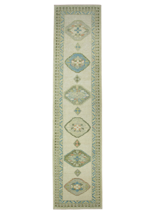 Turkish Oushak Runner Rug 2'10" x 11'10" #17139