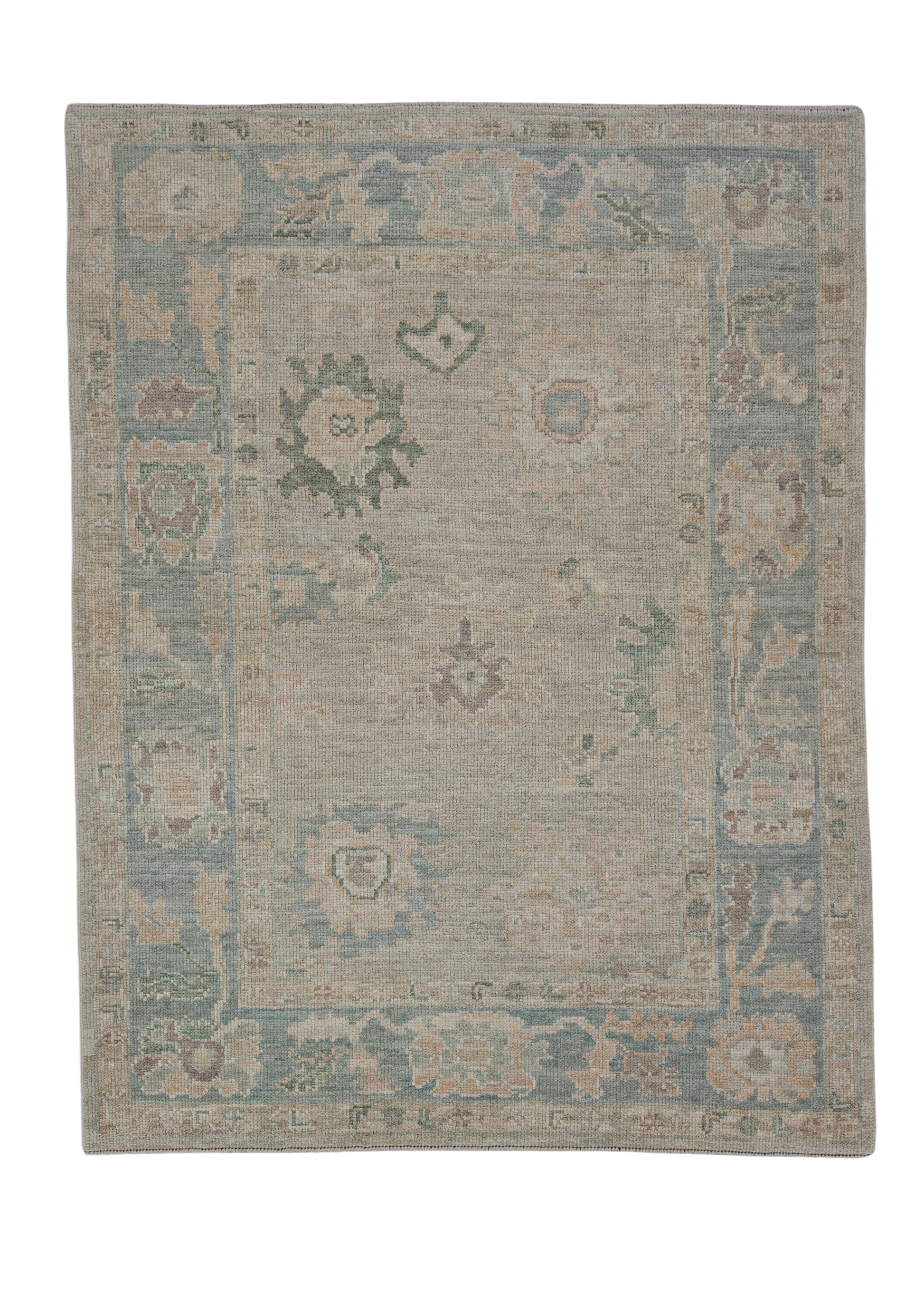 Turkish Oushak Rug 4'2" x 5'6" #11801