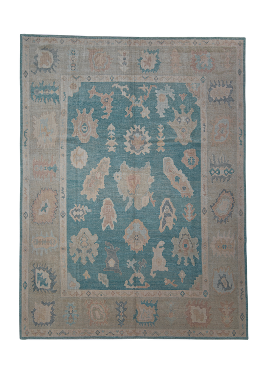 Turkish Oushak Rug 8'9" x 11'7" #11908