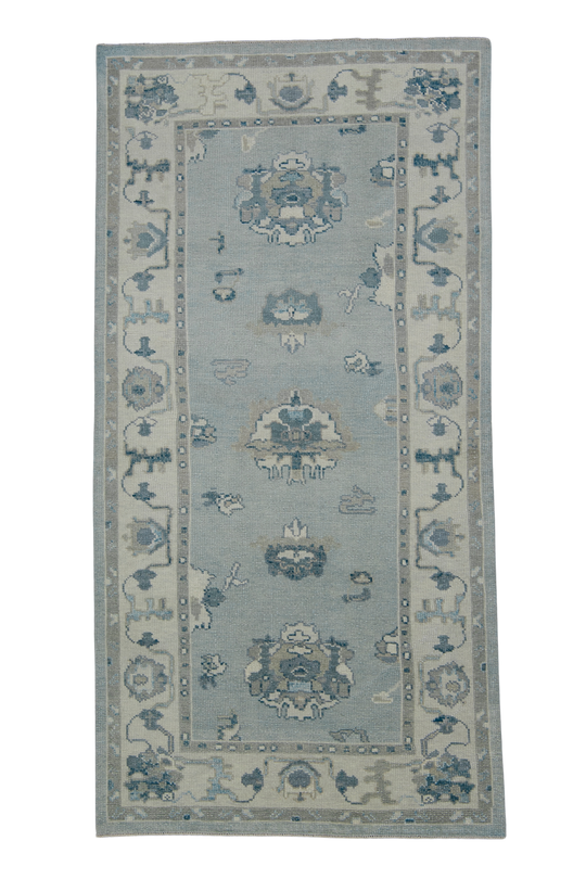 Turkish Oushak Rug 3'11" x 7'8" #7974