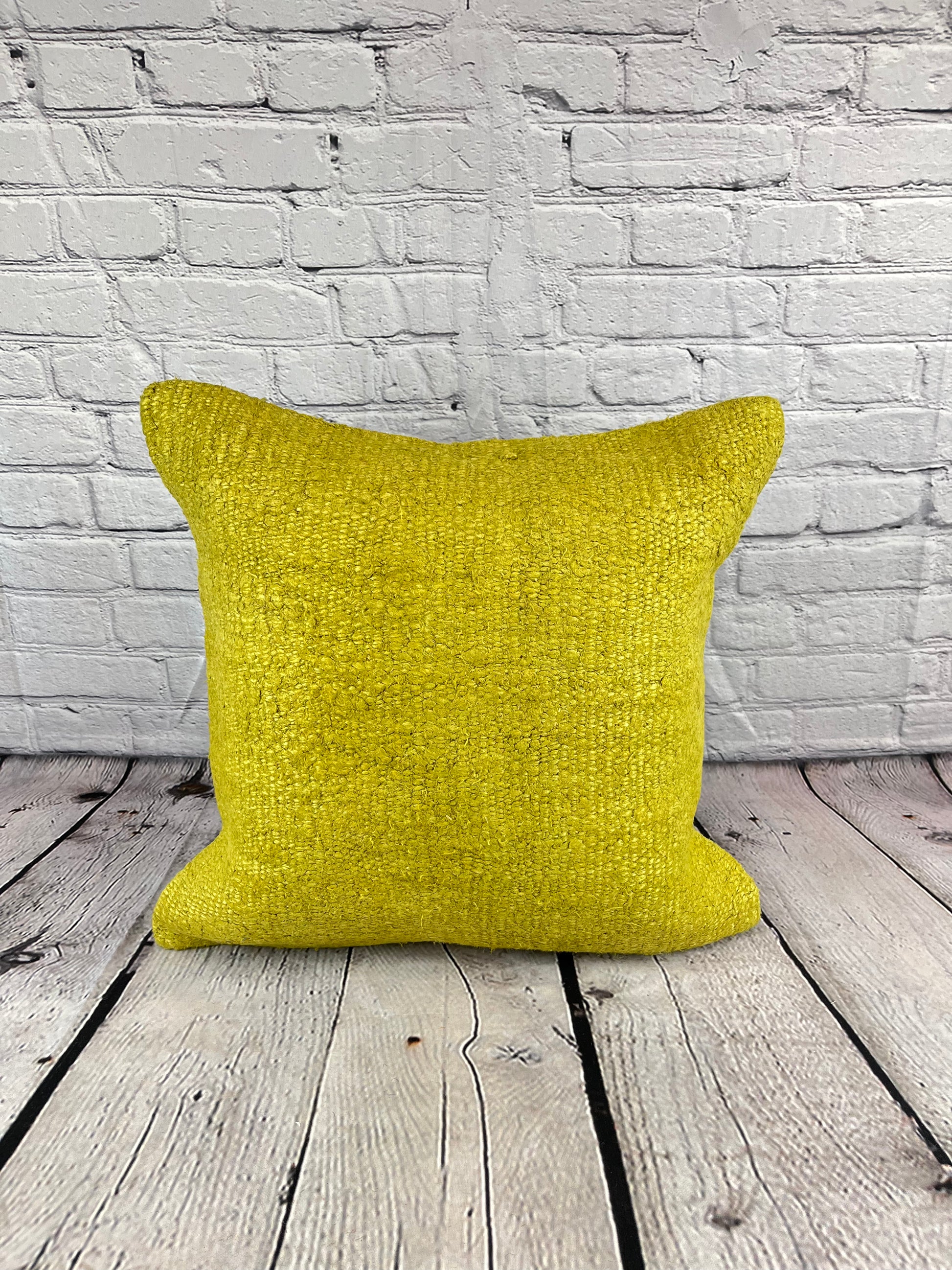 20 x 20 Hemp Pillow Turkish Cushion Natural Green Pillow Cushion Cover #6316