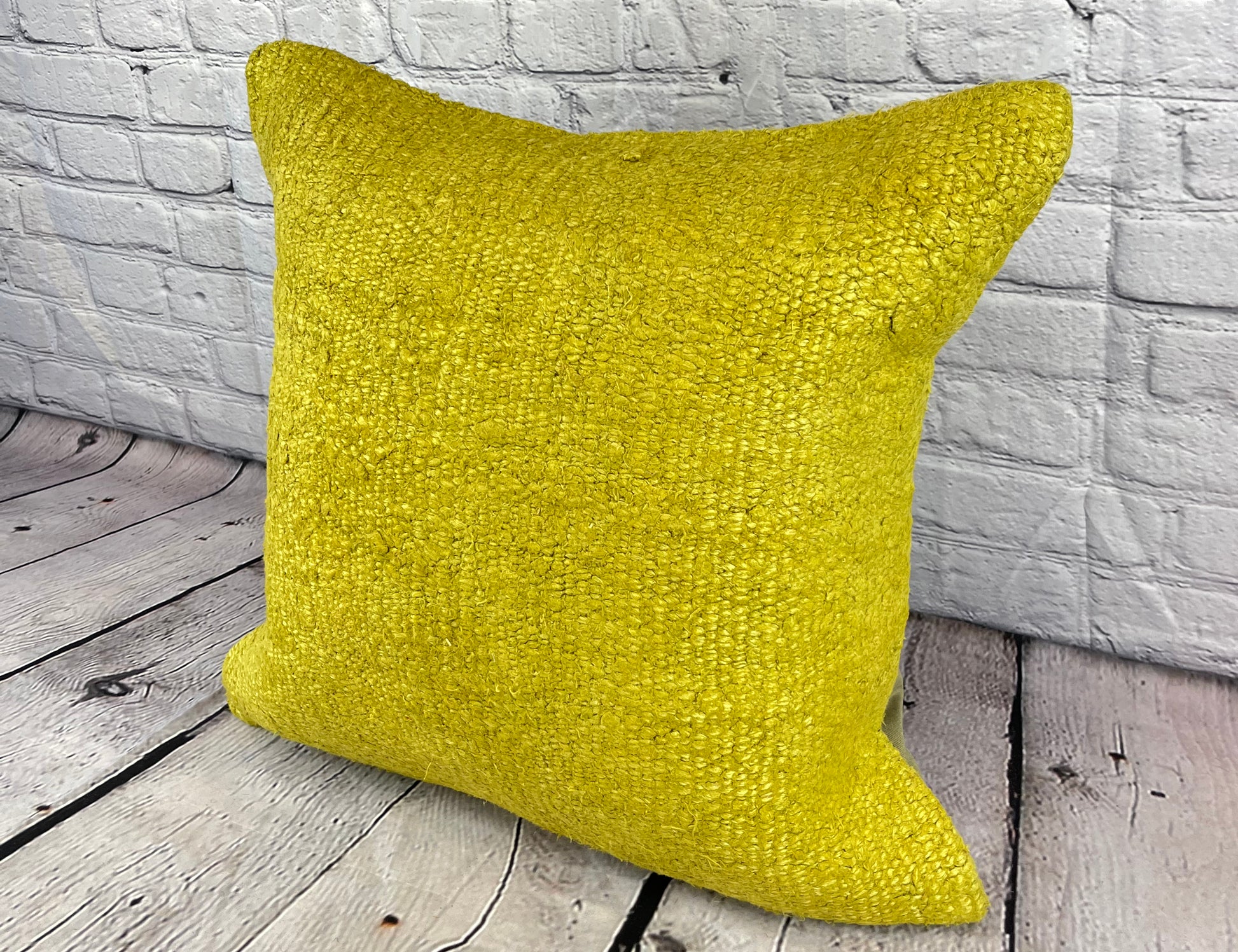 20 x 20 Hemp Pillow Turkish Cushion Natural Green Pillow Cushion Cover #6316
