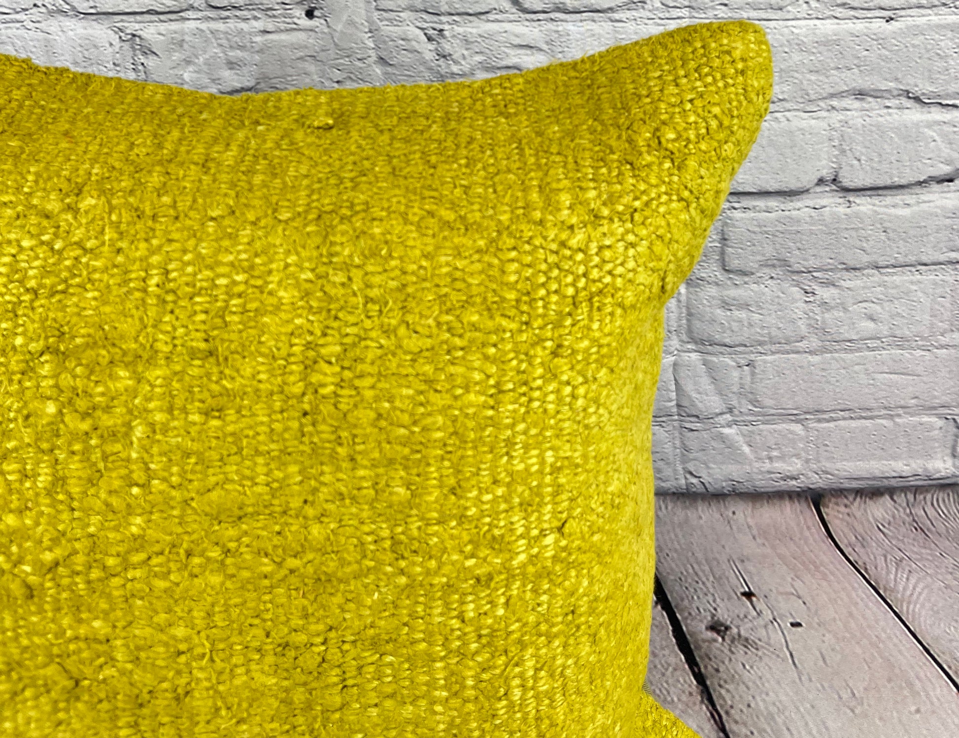 20 x 20 Hemp Pillow Turkish Cushion Natural Green Pillow Cushion Cover #6316