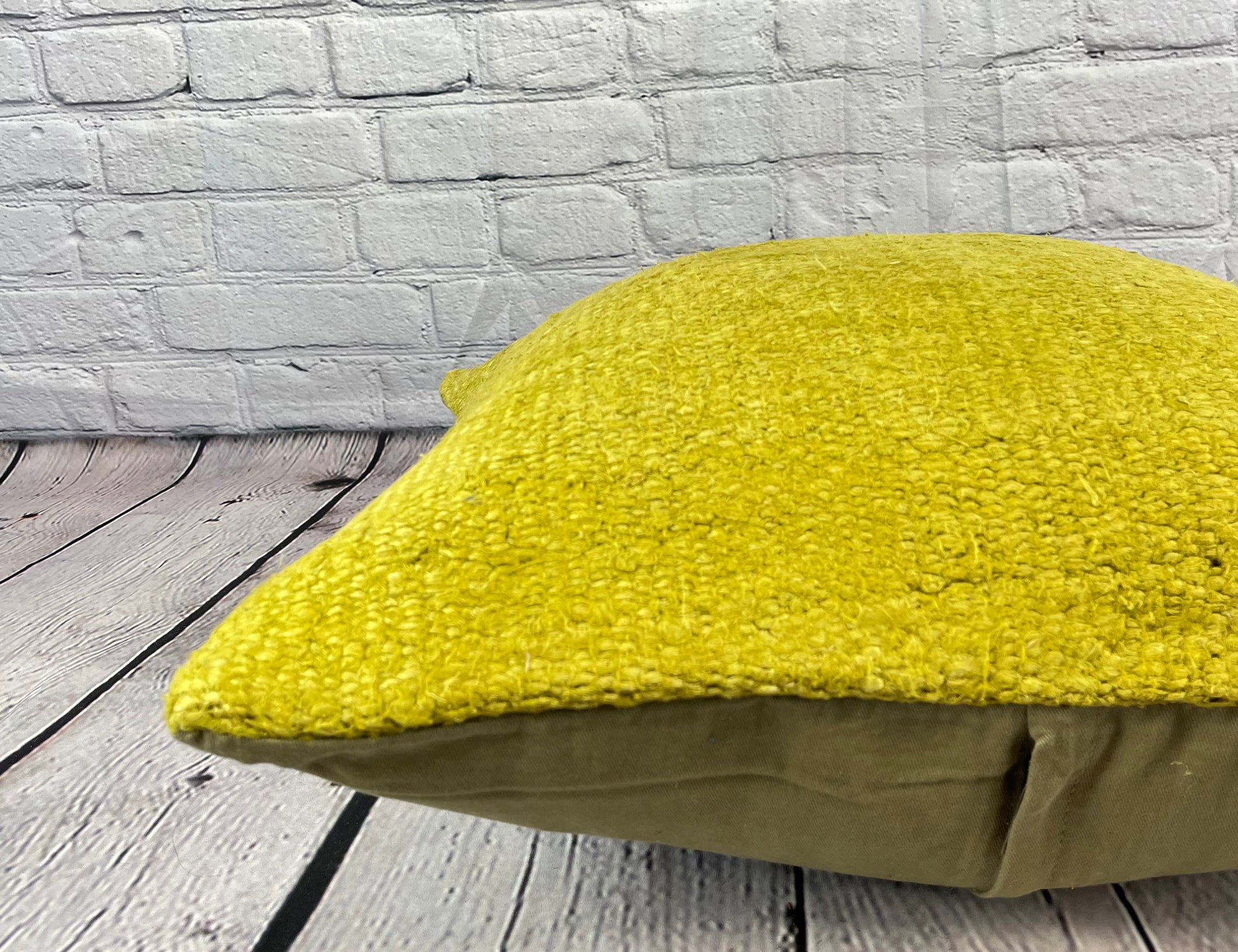 20 x 20 Hemp Pillow Turkish Cushion Natural Green Pillow Cushion Cover #6316