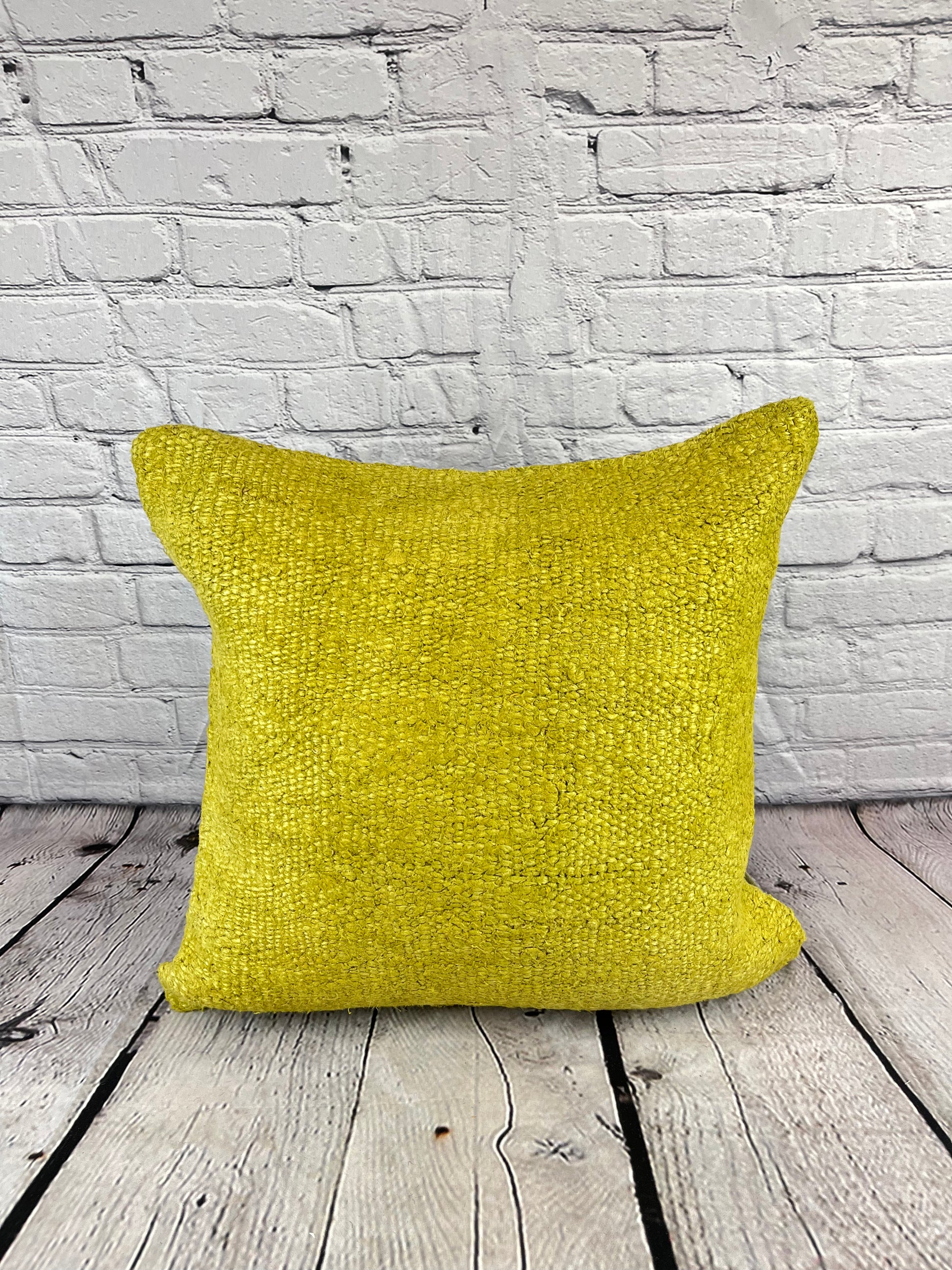 20 x 20 Hemp Pillow Turkish Cushion Natural Green Pillow Cushion Cover #6317