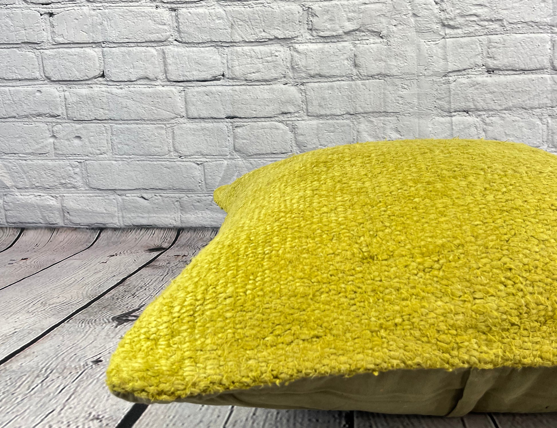 20 x 20 Hemp Pillow Turkish Cushion Natural Green Pillow Cushion Cover #6317