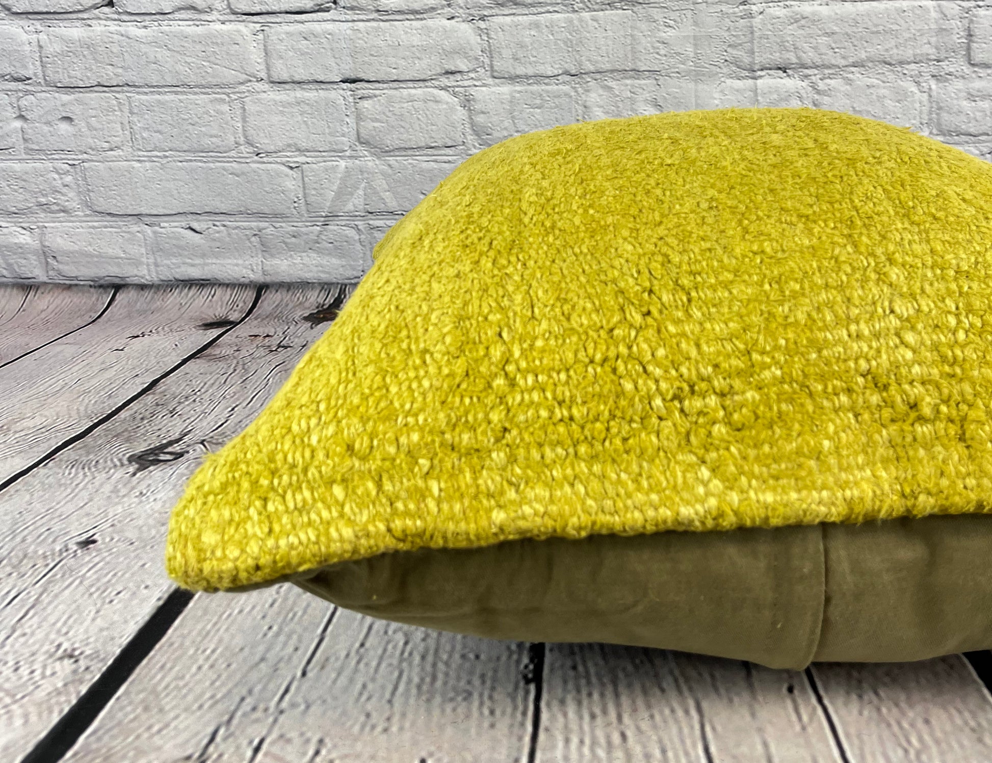 20 x 20 Hemp Pillow Turkish Cushion Natural Green Pillow Cushion Cover #6318