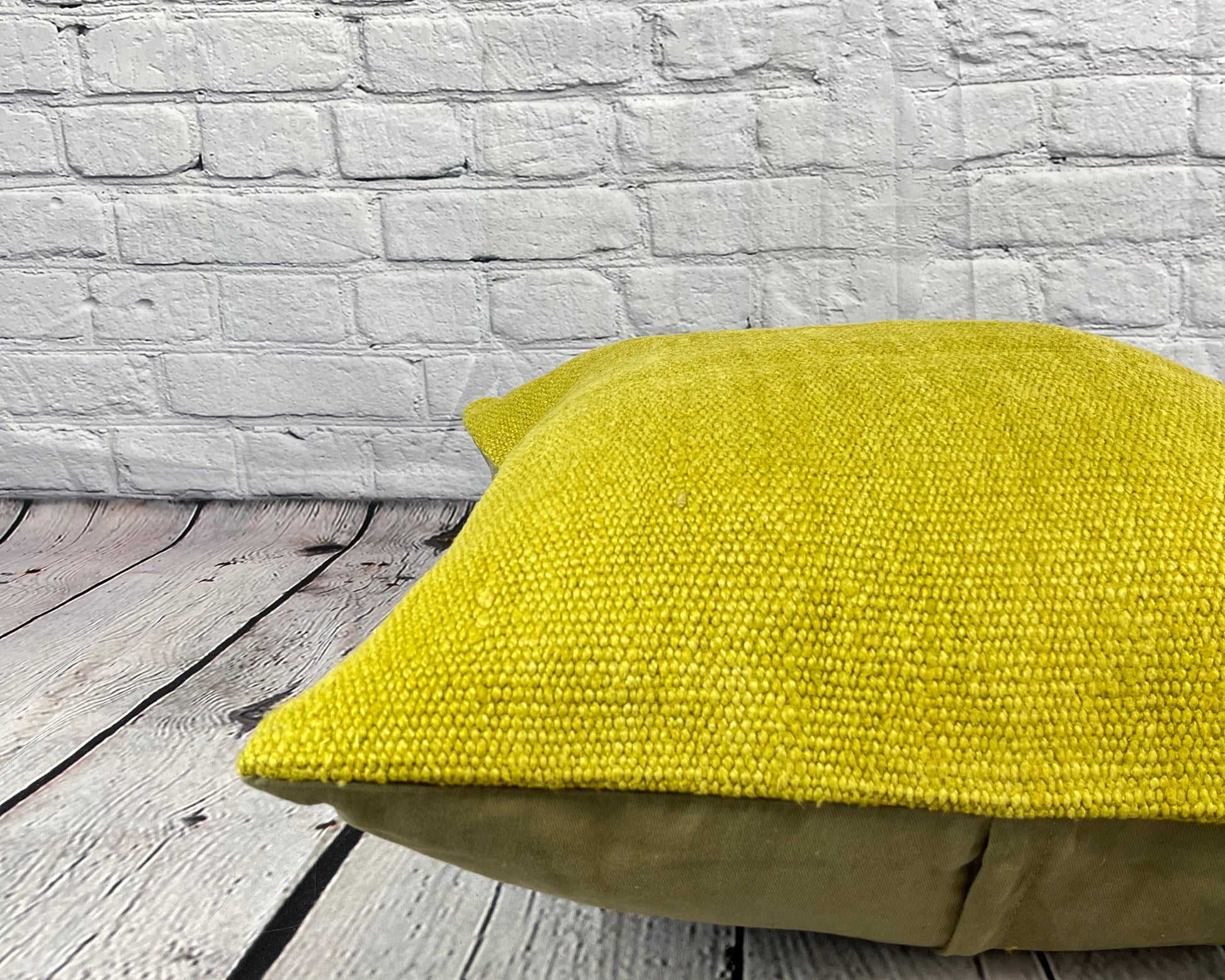 20 x 20 Hemp Pillow Turkish Cushion Natural Green Pillow Cushion Cover #6321