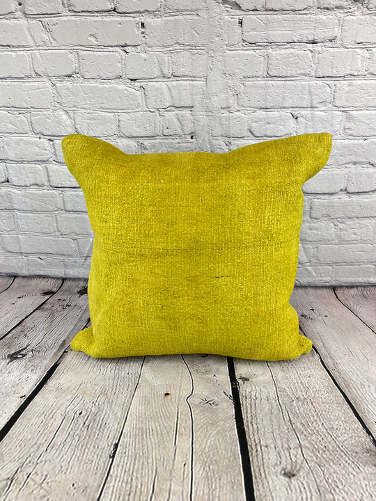 20 x 20 Hemp Pillow Turkish Cushion Natural Green Pillow Cushion Cover #6319