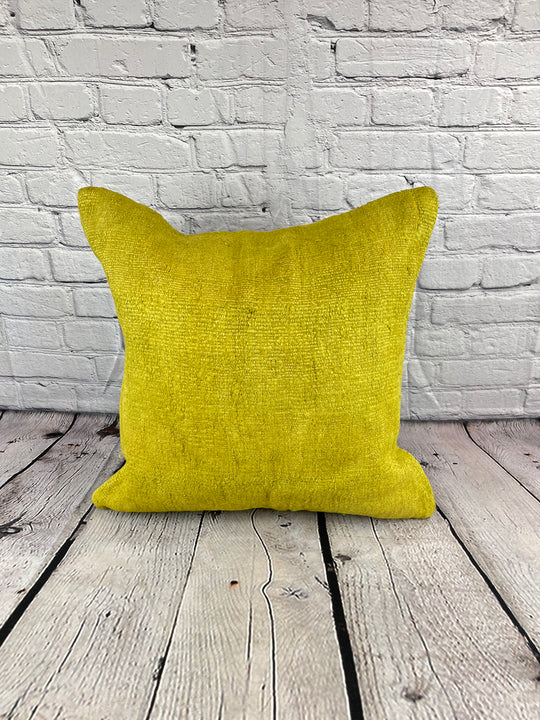 20 x 20 Hemp Pillow Turkish Cushion Natural Green Pillow Cushion Cover #6304