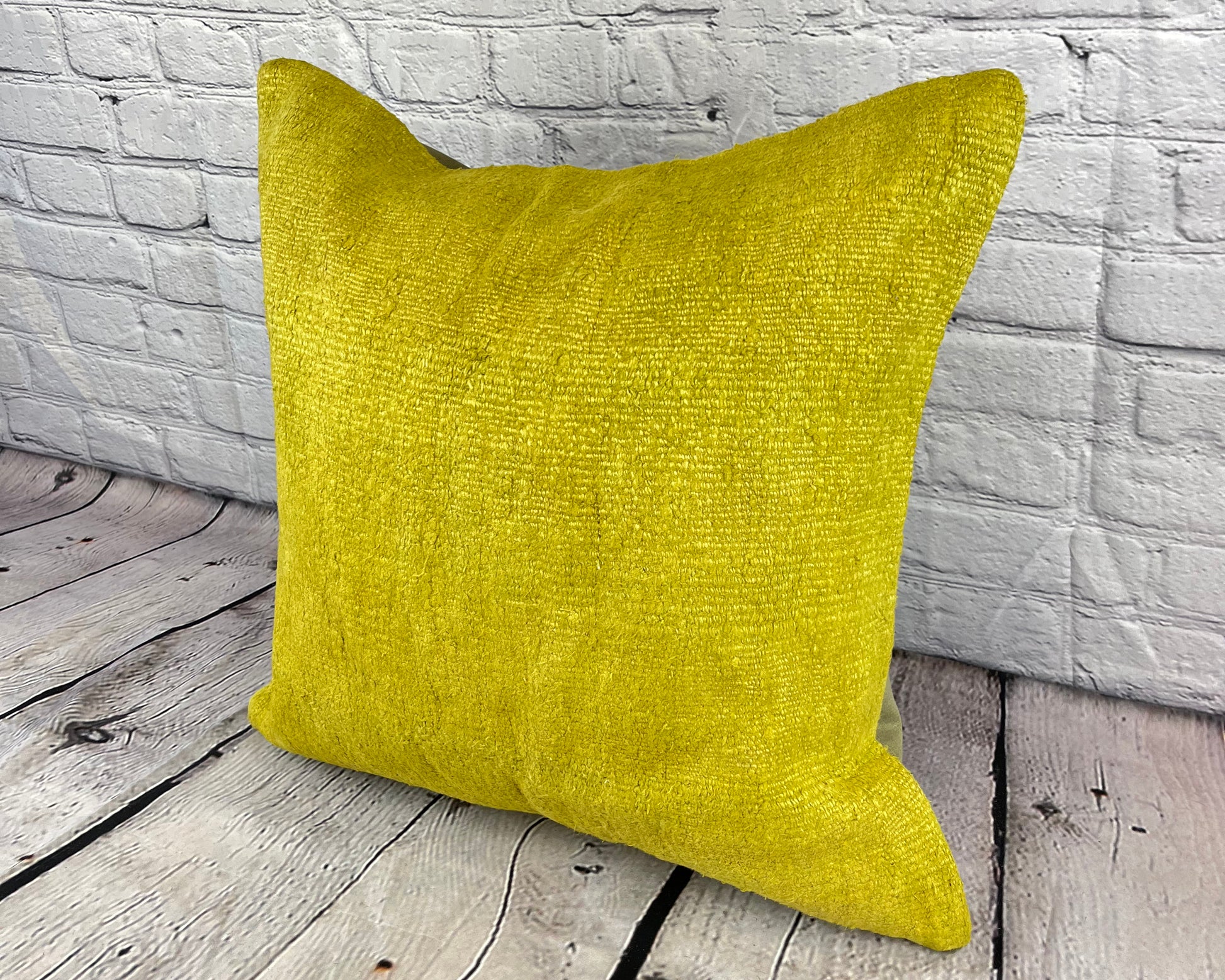 20 x 20 Hemp Pillow Turkish Cushion Natural Green Pillow Cushion Cover #6304