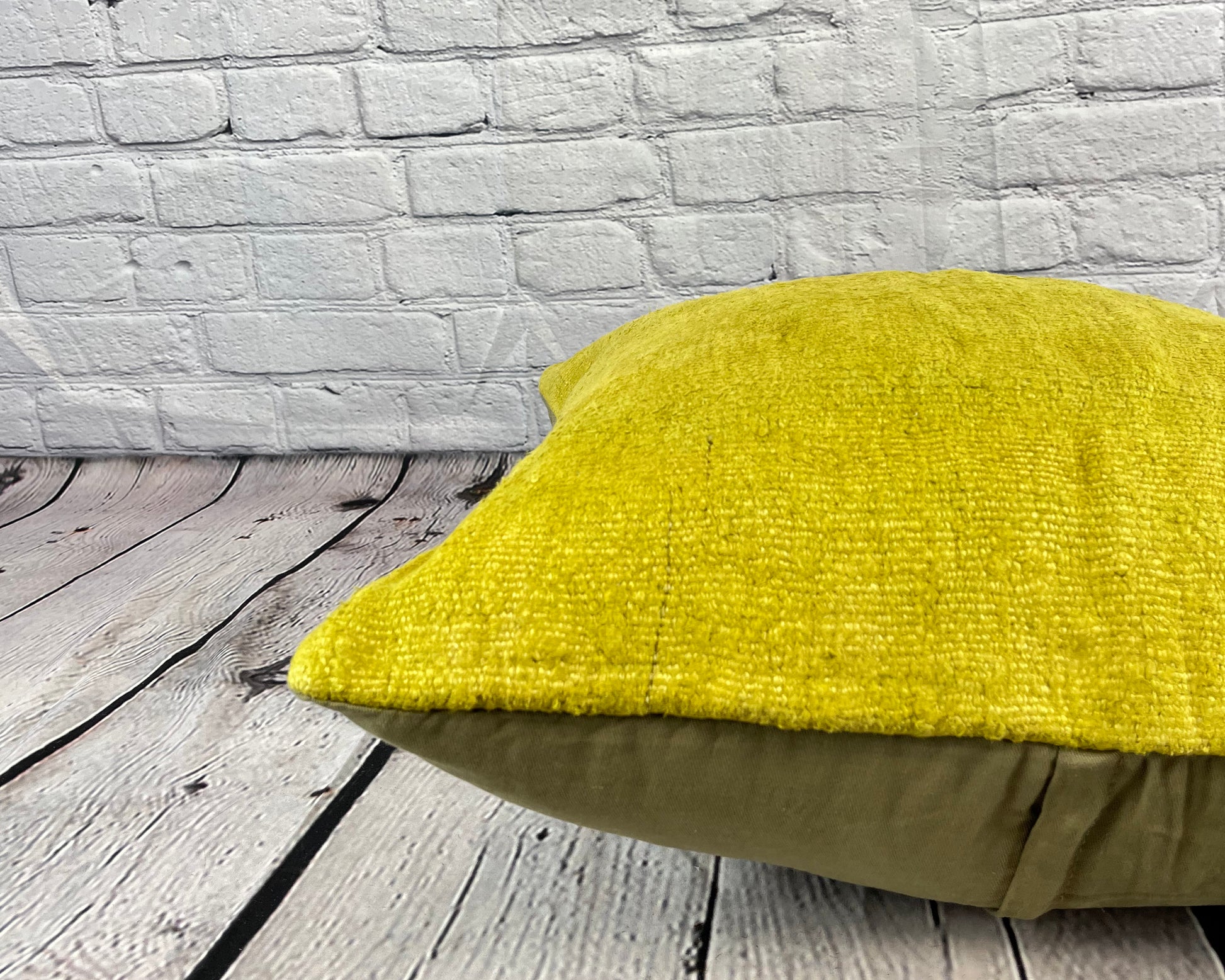 20 x 20 Hemp Pillow Turkish Cushion Natural Green Pillow Cushion Cover #6304
