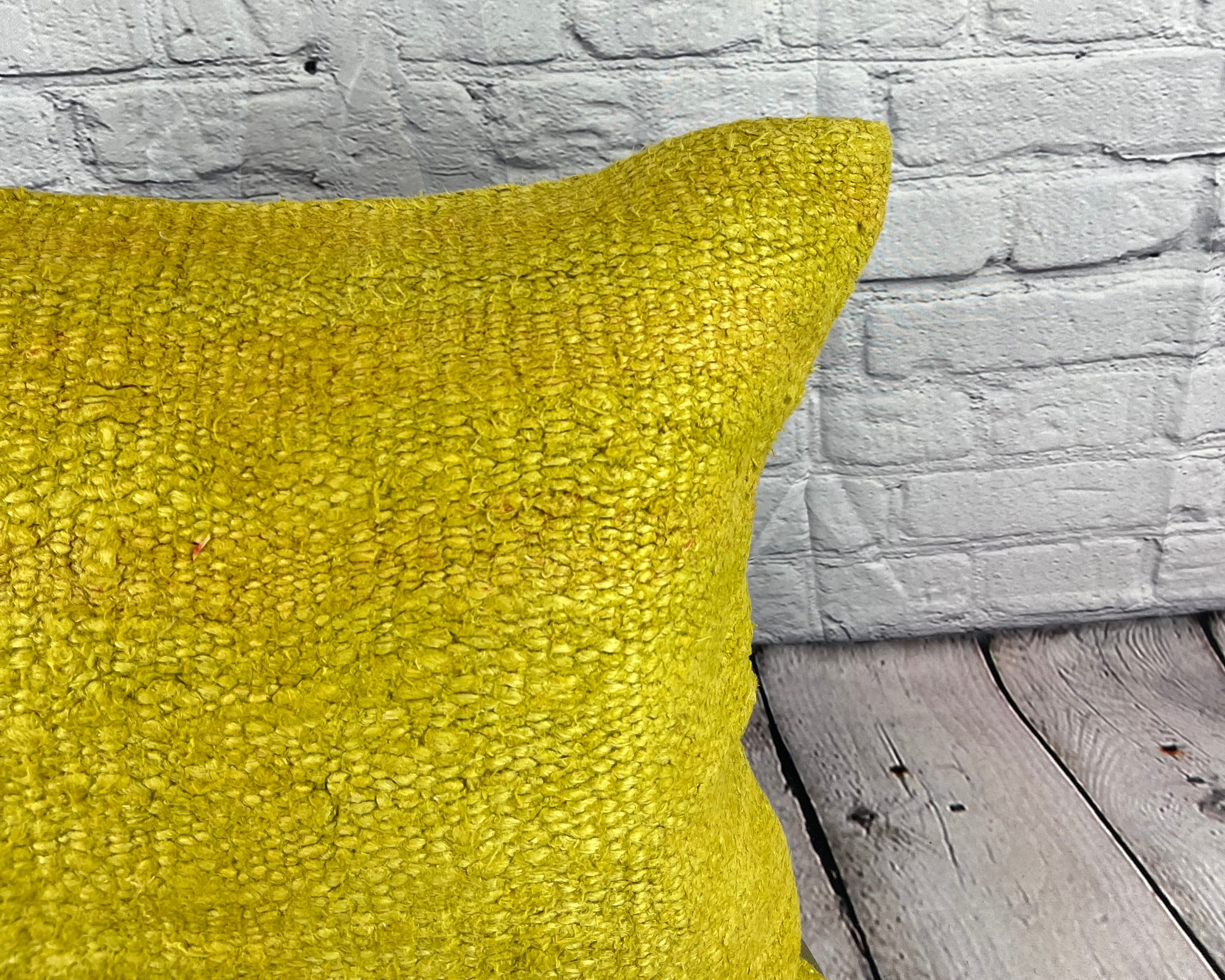 20 x 20 Hemp Pillow Turkish Cushion Natural Green Pillow Cushion Cover #6302