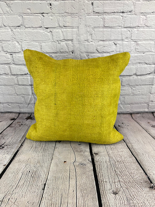 20 x 20 Hemp Pillow Turkish Cushion Natural Green Pillow Cushion Cover #6299