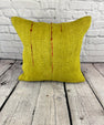 20 x 20 Hemp Pillow Turkish Cushion Natural Green Pillow Cushion Cover #6303