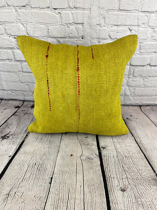 20 x 20 Hemp Pillow Turkish Cushion Natural Green Pillow Cushion Cover #6303