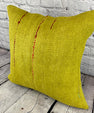 20 x 20 Hemp Pillow Turkish Cushion Natural Green Pillow Cushion Cover #6303