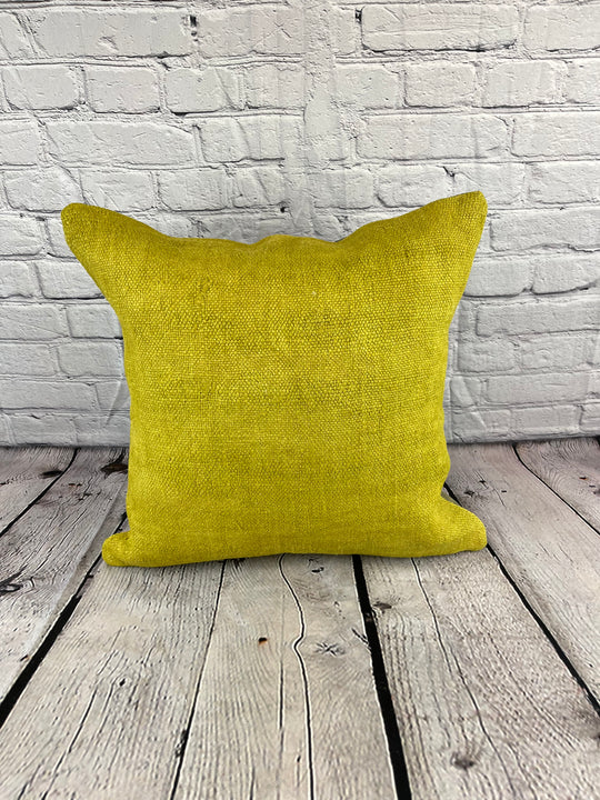 20 x 20 Hemp Pillow Turkish Cushion Natural Green Pillow Cushion Cover #6305
