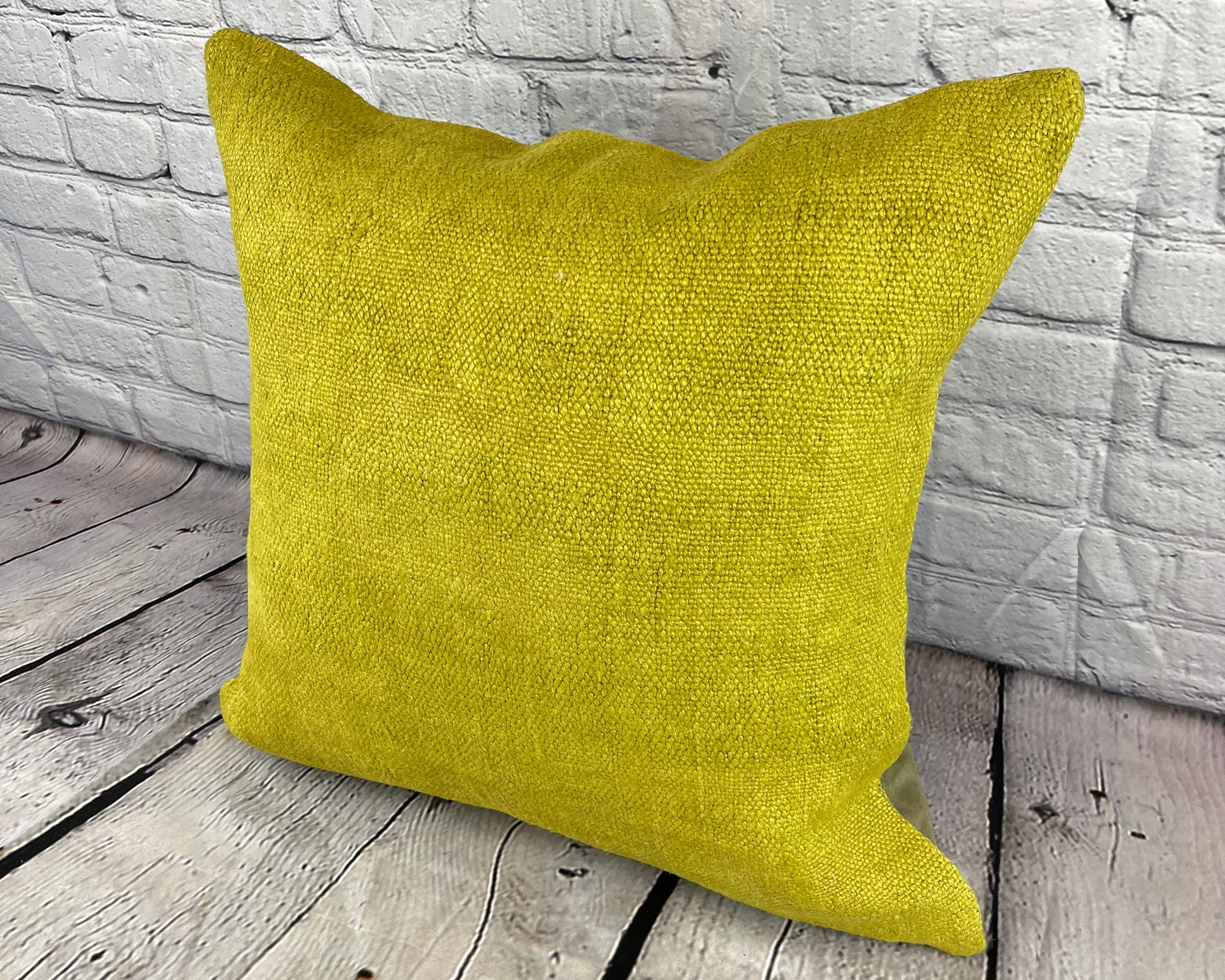 20 x 20 Hemp Pillow Turkish Cushion Natural Green Pillow Cushion Cover #6305