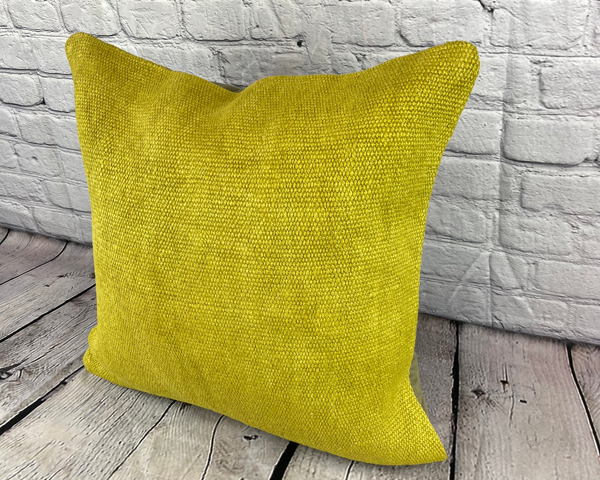 20 x 20 Hemp Pillow Turkish Cushion Natural Green Pillow Cushion Cover #6306