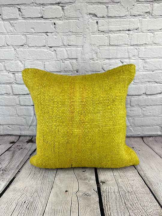 20 x 20 Hemp Pillow Turkish Cushion Natural Green Pillow Cushion Cover #6309