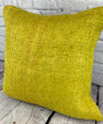 20 x 20 Hemp Pillow Turkish Cushion Natural Green Pillow Cushion Cover #6309