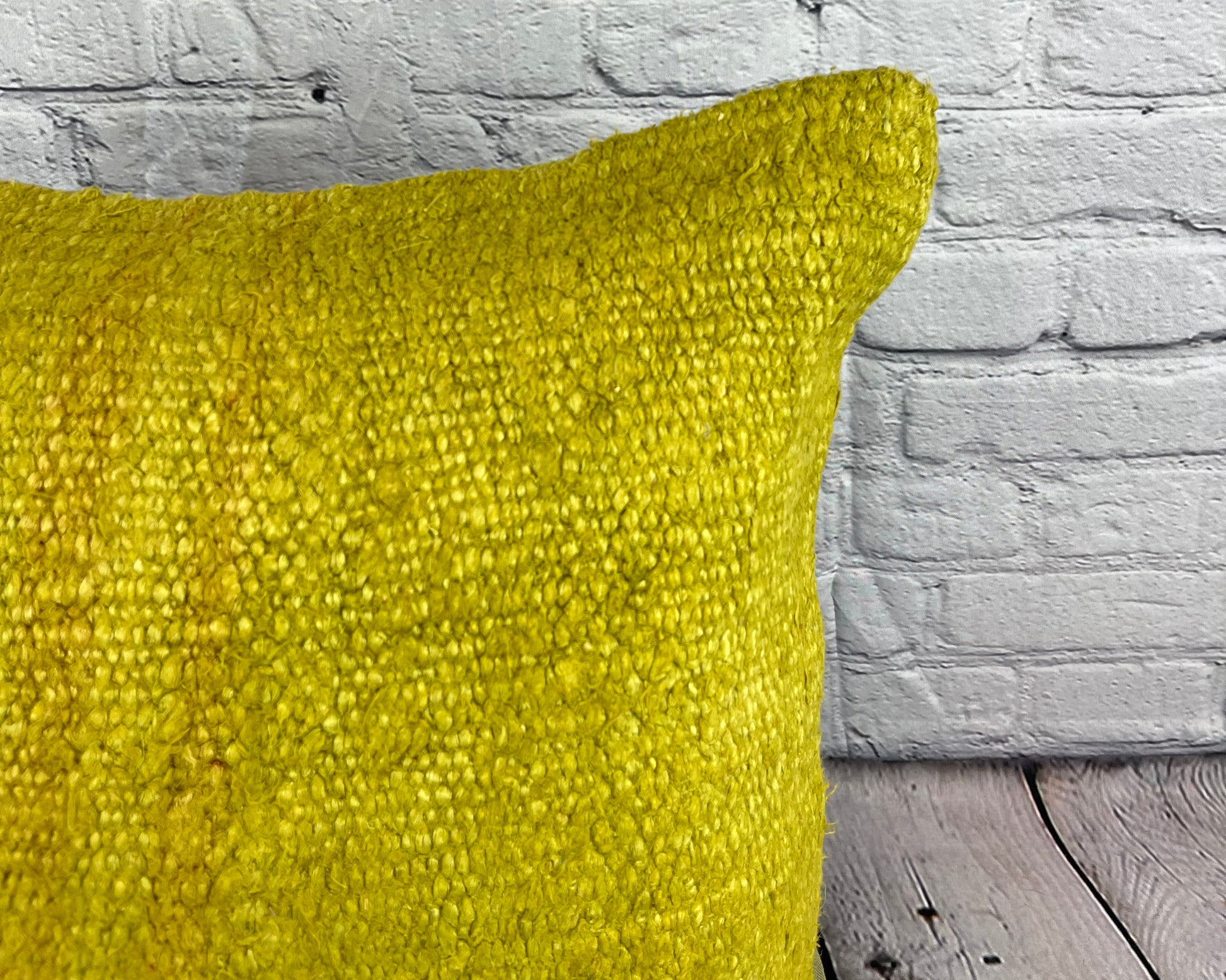 20 x 20 Hemp Pillow Turkish Cushion Natural Green Pillow Cushion Cover #6309