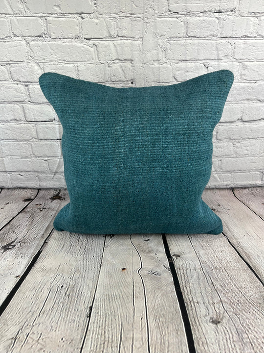 20 x 20 Hemp Pillow Turkish Cushion Natural Blue Pillow Cushion Cover #6423