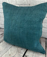20 x 20 Hemp Pillow Turkish Cushion Natural Blue Pillow Cushion Cover #6423