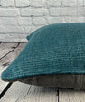 20 x 20 Hemp Pillow Turkish Cushion Natural Blue Pillow Cushion Cover #6423