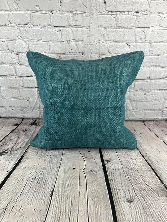 20 x 20 Hemp Pillow Turkish Cushion Natural Blue Pillow Cushion Cover #6426