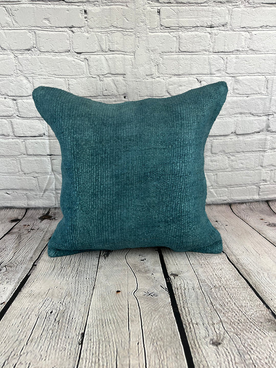 20 x 20 Hemp Pillow Turkish Cushion Natural Blue Pillow Cushion Cover #6422
