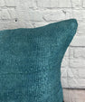 20 x 20 Hemp Pillow Turkish Cushion Natural Blue Pillow Cushion Cover #6422