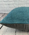 20 x 20 Hemp Pillow Turkish Cushion Natural Blue Pillow Cushion Cover #6422