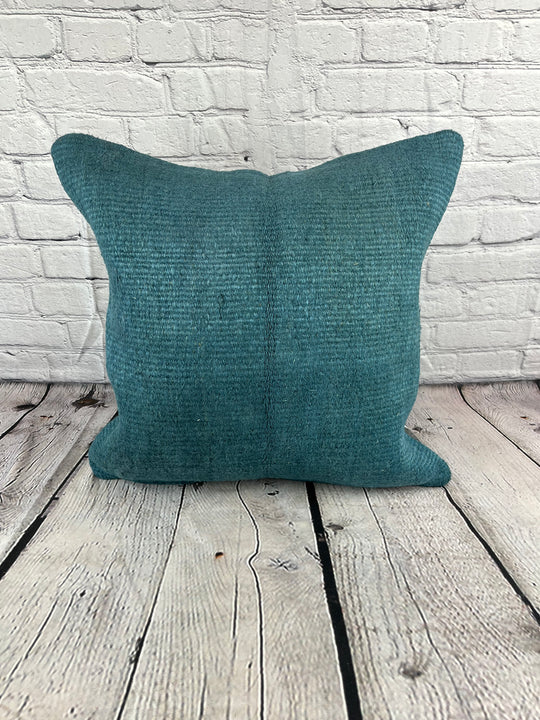 20 x 20 Hemp Pillow Turkish Cushion Natural Blue Pillow Cushion Cover #6425