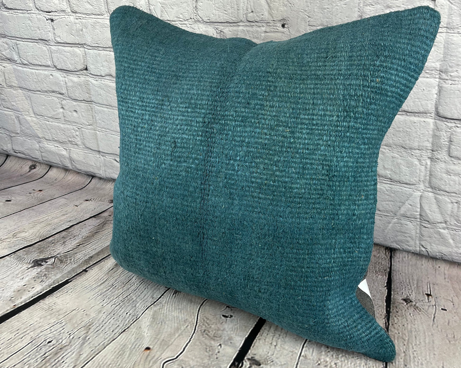 20 x 20 Hemp Pillow Turkish Cushion Natural Blue Pillow Cushion Cover #6425