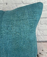 20 x 20 Hemp Pillow Turkish Cushion Natural Blue Pillow Cushion Cover #6425