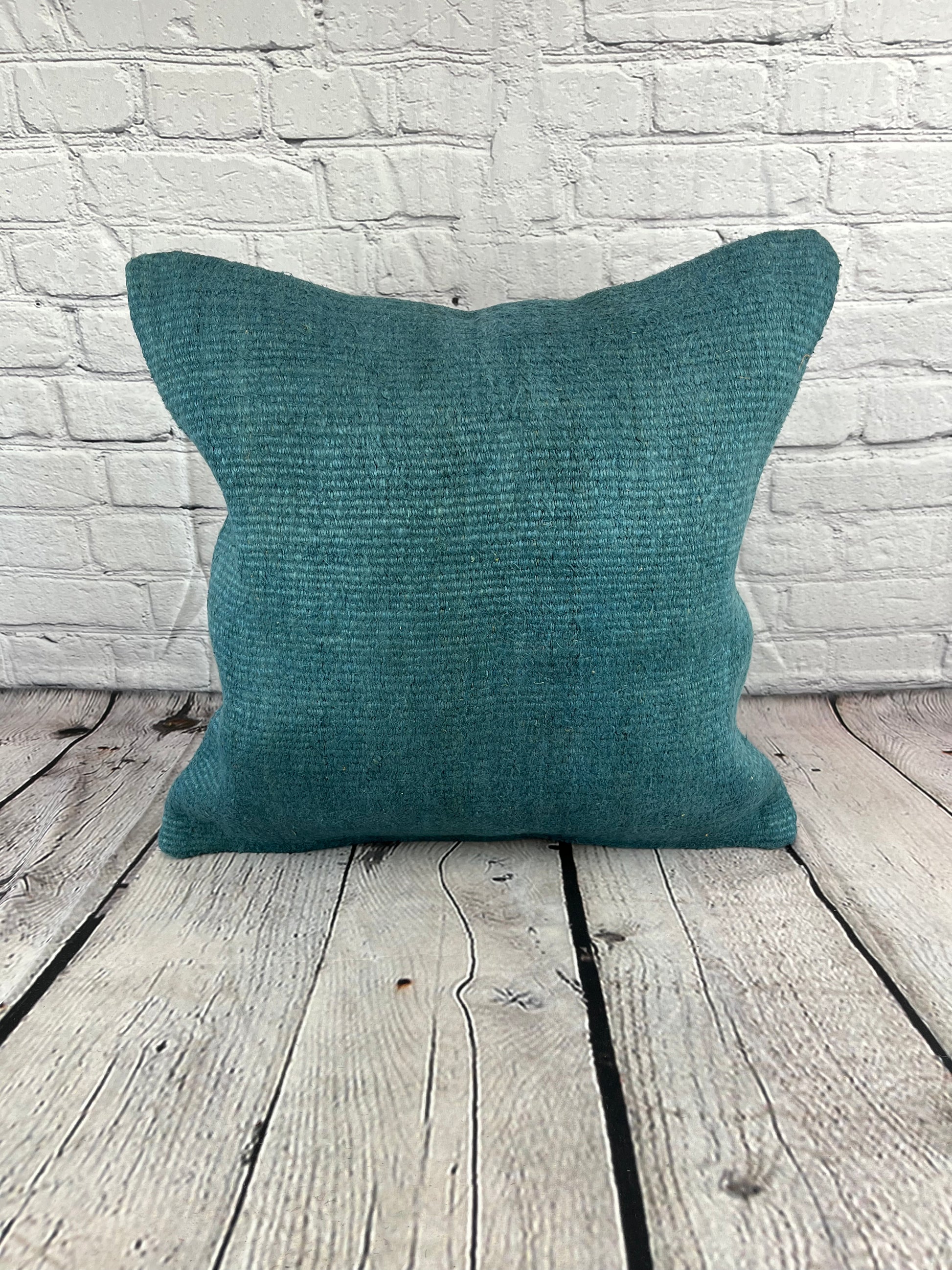 20 x 20 Hemp Pillow Turkish Cushion Natural Blue Pillow Cushion Cover #6427