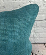 20 x 20 Hemp Pillow Turkish Cushion Natural Blue Pillow Cushion Cover #6427
