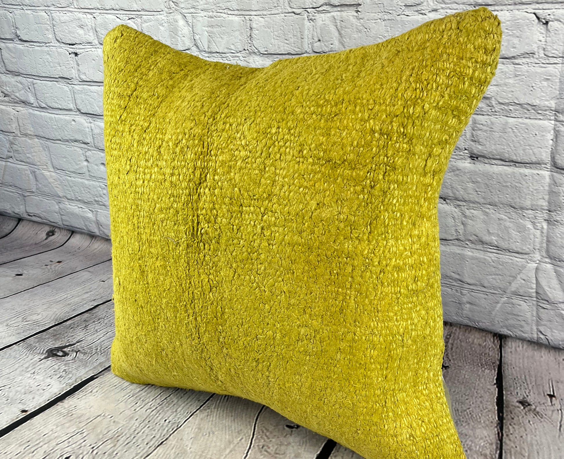 20 x 20 Hemp Pillow Turkish Cushion Natural Green Pillow Cushion Cover #6312