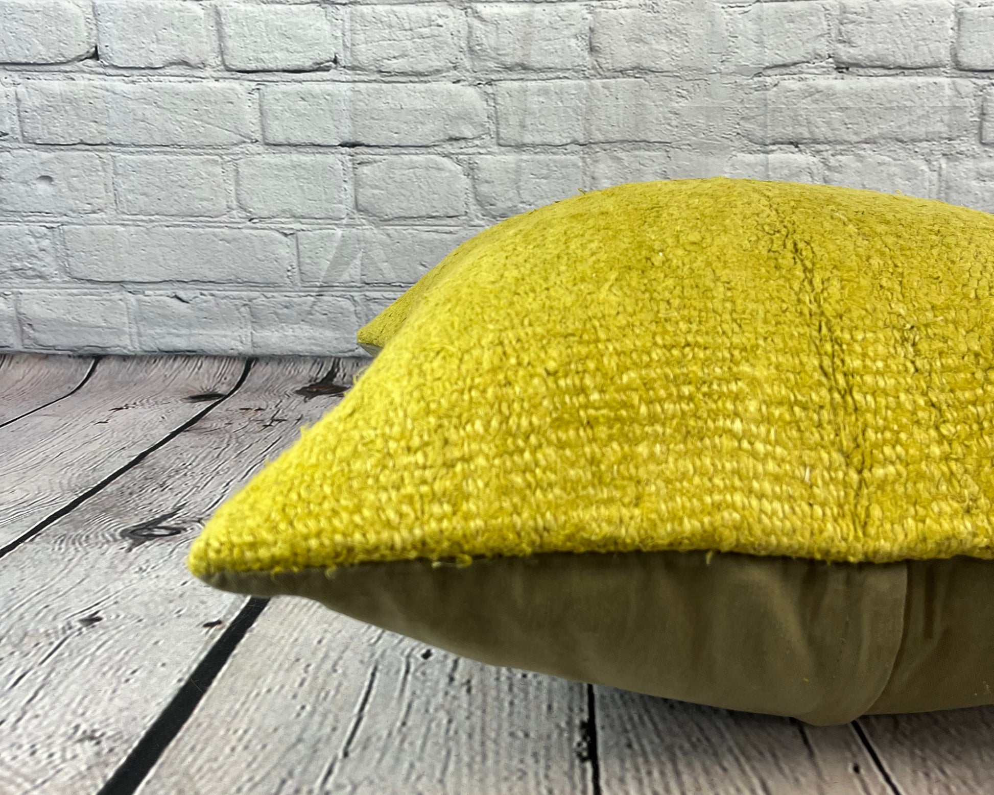 20 x 20 Hemp Pillow Turkish Cushion Natural Green Pillow Cushion Cover #6312