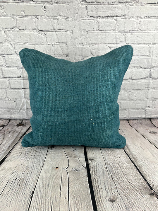 20 x 20 Hemp Pillow Turkish Cushion Natural Blue Pillow Cushion Cover #6432