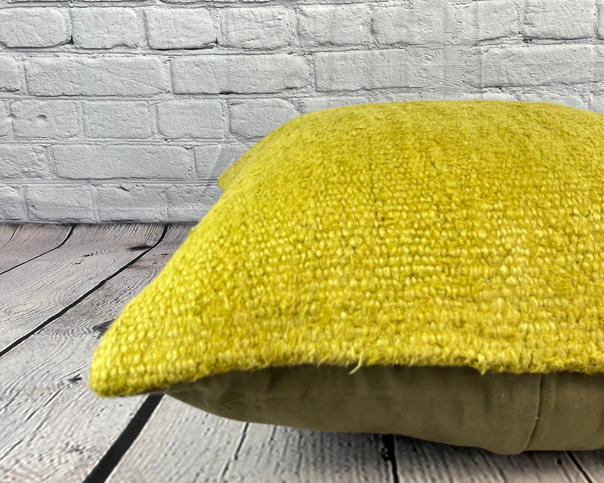 20 x 20 Hemp Pillow Turkish Cushion Natural Green Pillow Cushion Cover #6310