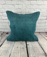 20 x 20 Hemp Pillow Turkish Cushion Natural Blue Pillow Cushion Cover #6417