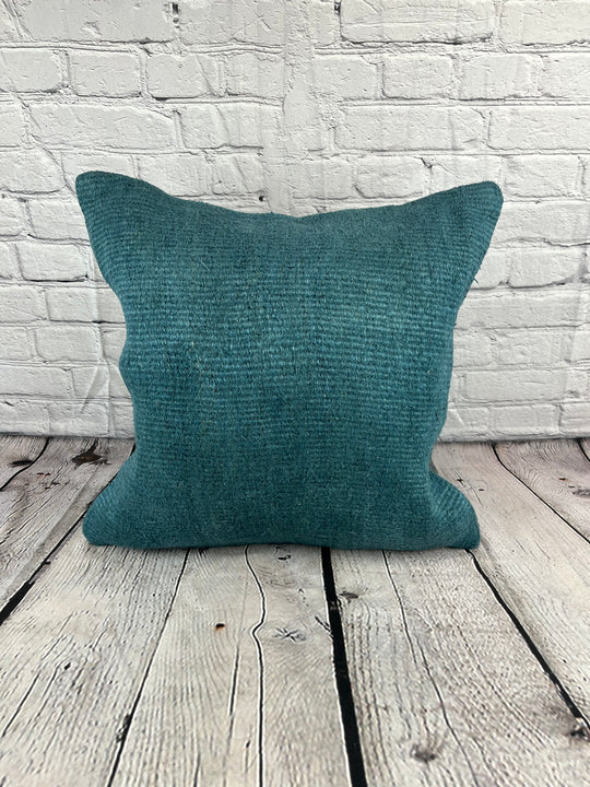 20 x 20 Hemp Pillow Turkish Cushion Natural Blue Pillow Cushion Cover #6417