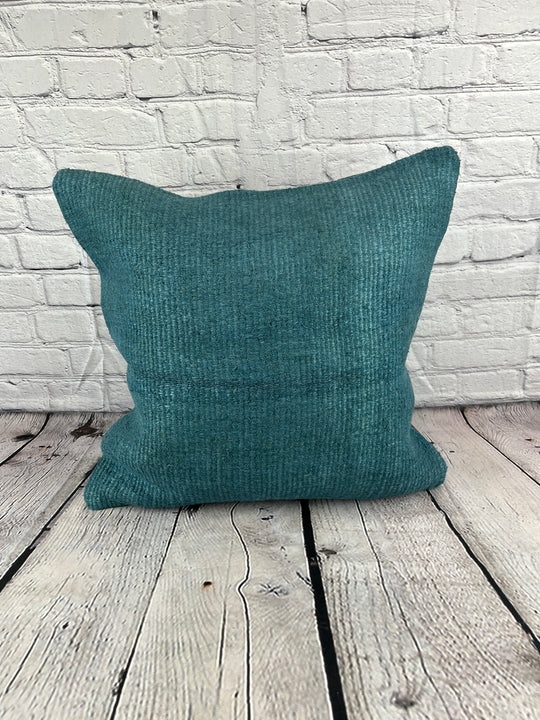20 x 20 Hemp Pillow Turkish Cushion Natural Blue Pillow Cushion Cover #6420