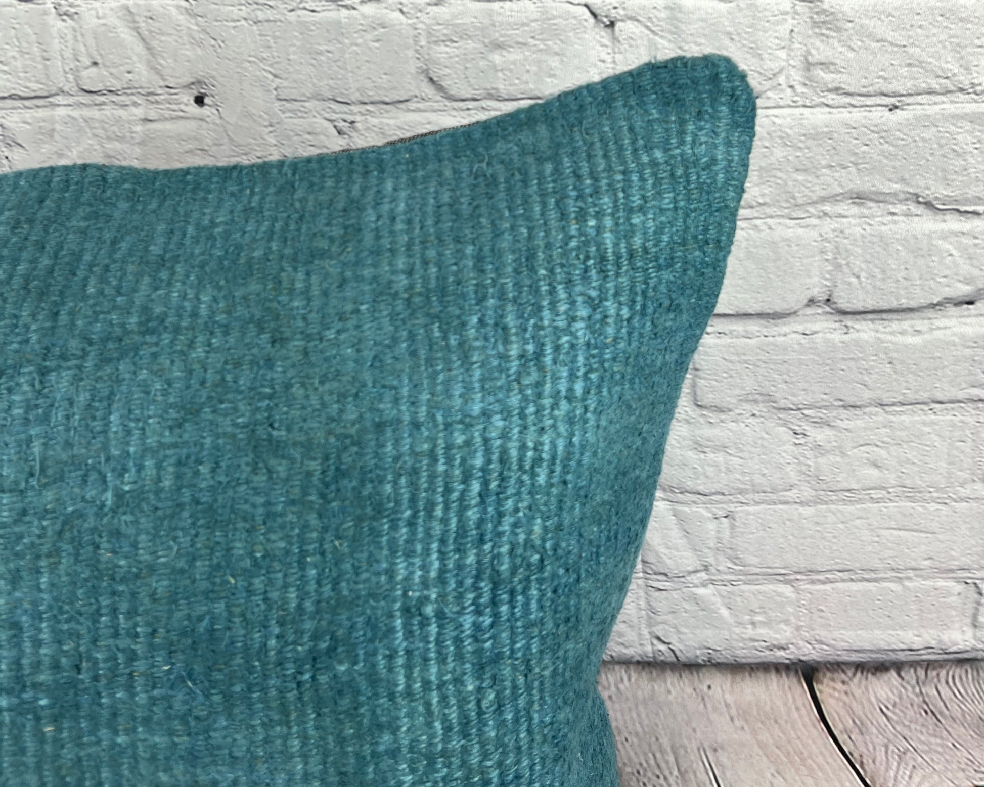 20 x 20 Hemp Pillow Turkish Cushion Natural Blue Pillow Cushion Cover #6420