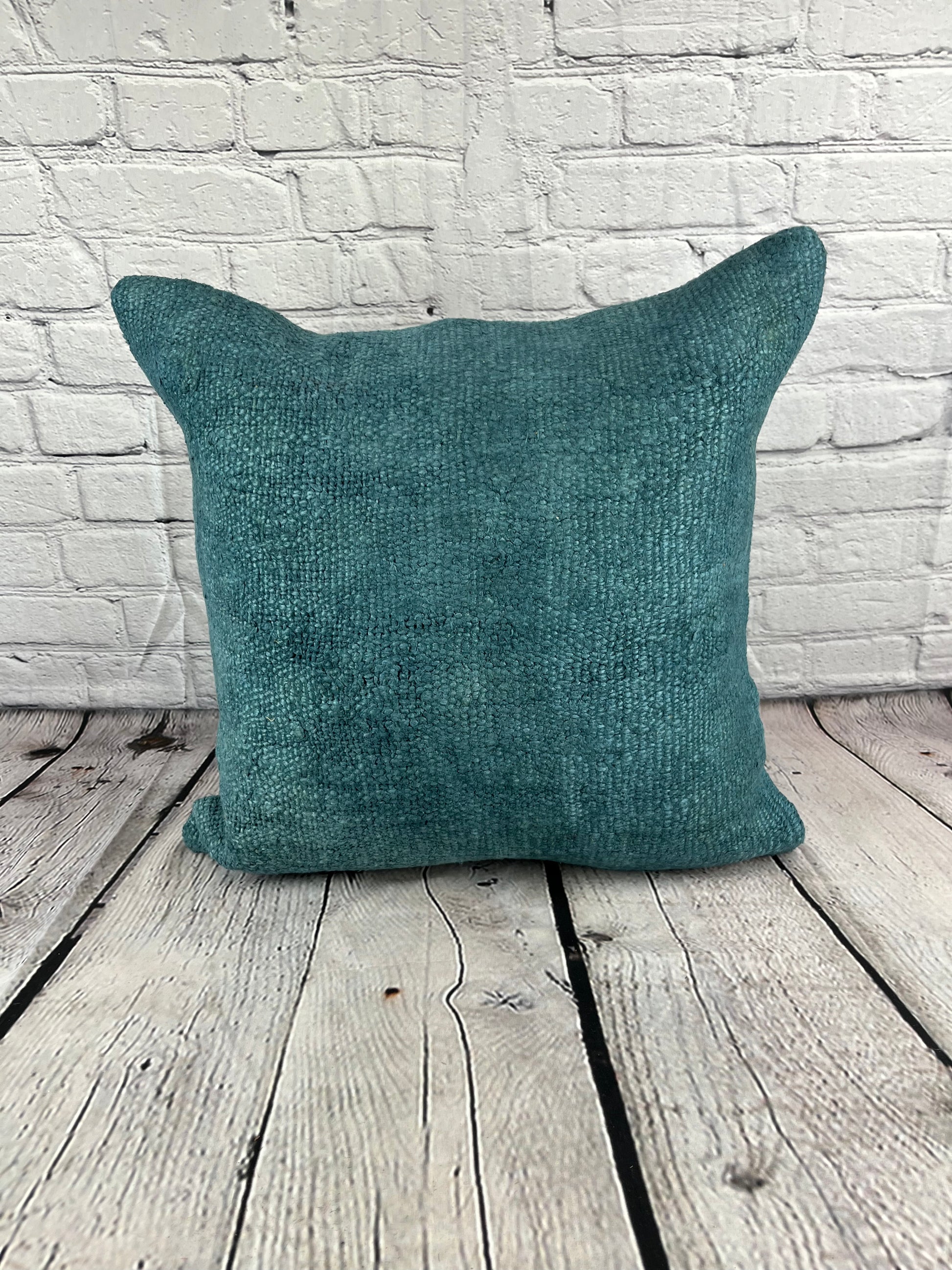 20 x 20 Hemp Pillow Turkish Cushion Natural Blue Pillow Cushion Cover #6413